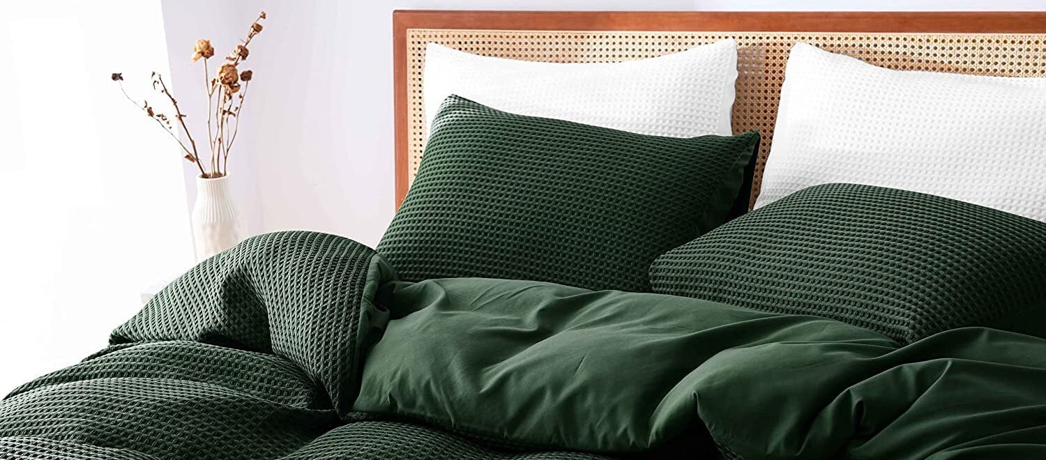 Waffle Weave 100% Pure Linen Duvet Cover Set - Pre-Washed-Bed Sheet-DECOROLALA