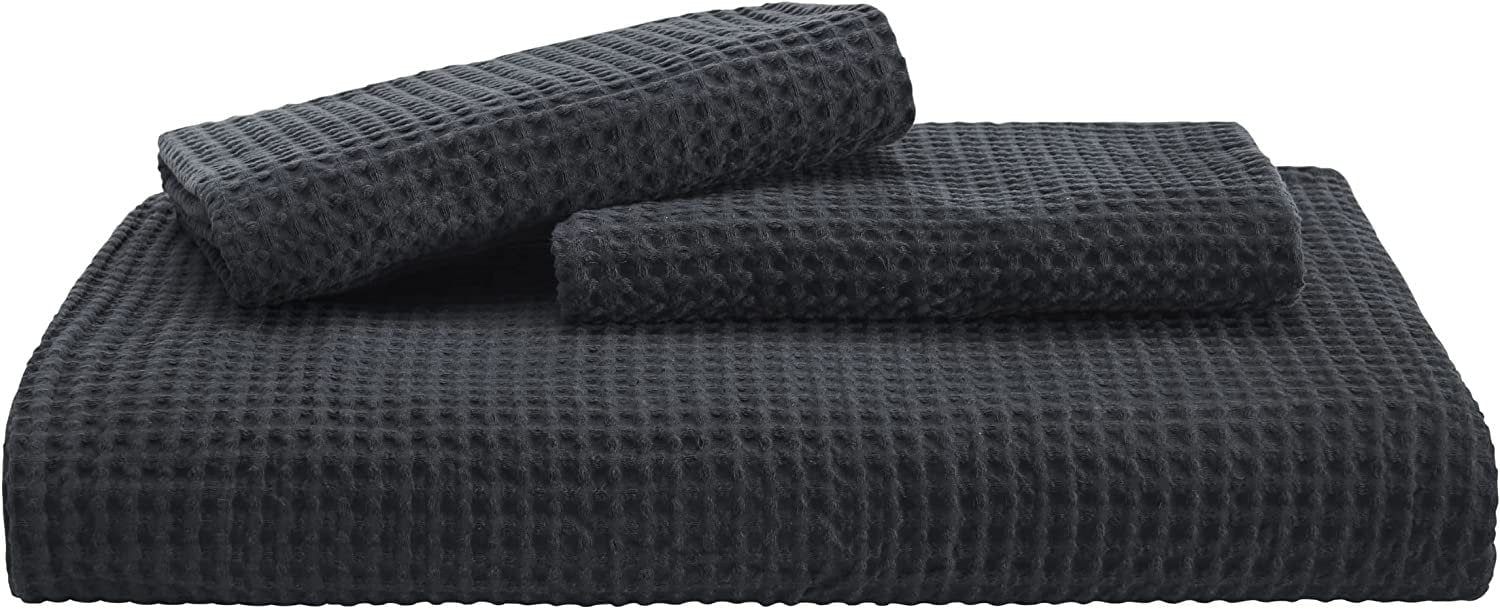 Waffle Weave Linen Cotton Duvet Cover Set - Hidden Zipper Closure-Duvet Cover-DECOROLALA