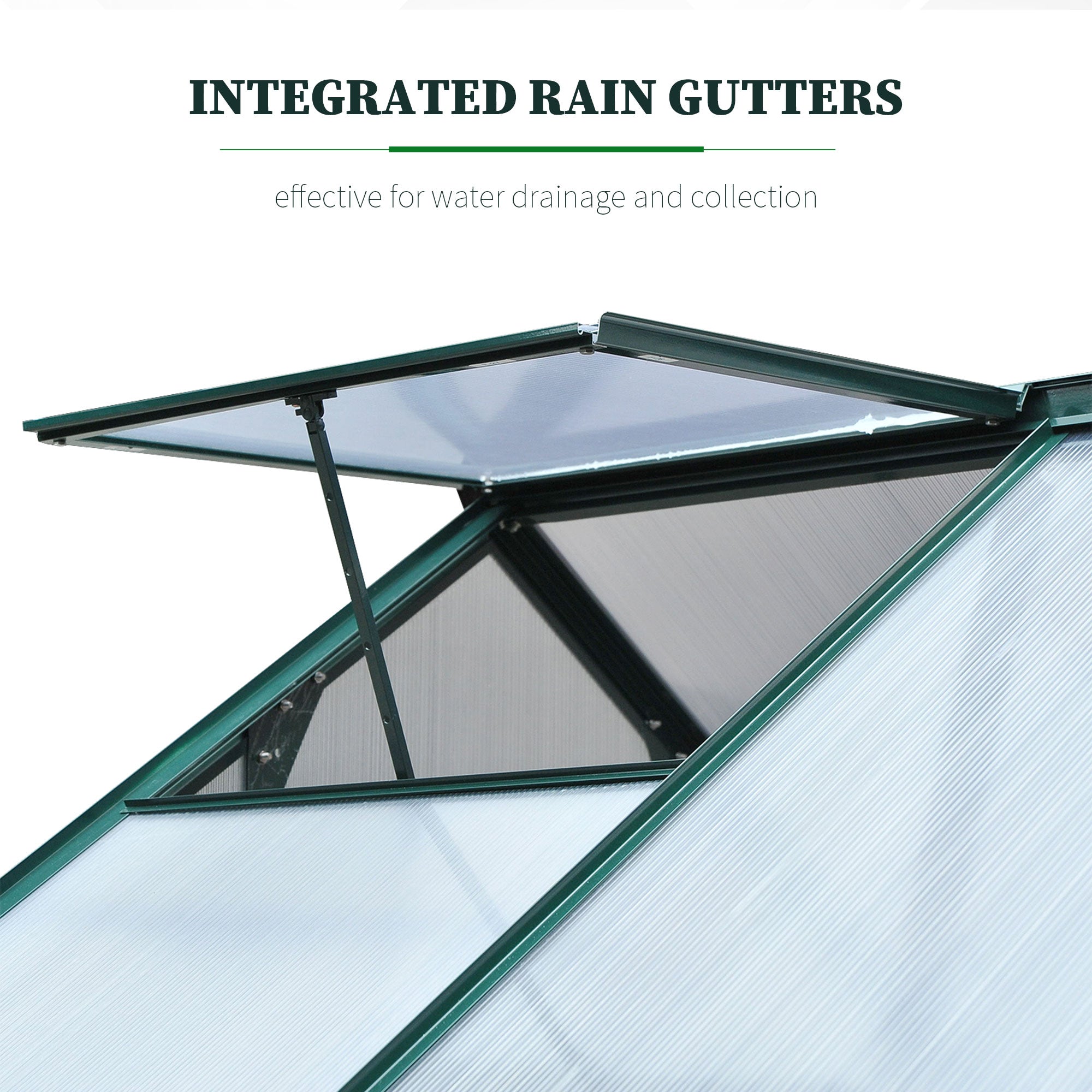 Walk-In Garden Greenhouse - 6' x 6' Polycarbonate Aluminum-DECOROLALA