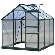 Walk-In Polycarbonate Greenhouse - 6.2' x 6.3' x 6.6' Clear-DECOROLALA