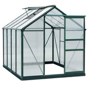 Walk-In Polycarbonate Greenhouse 6.2' x 8.3' x 6.6' Clear-DECOROLALA