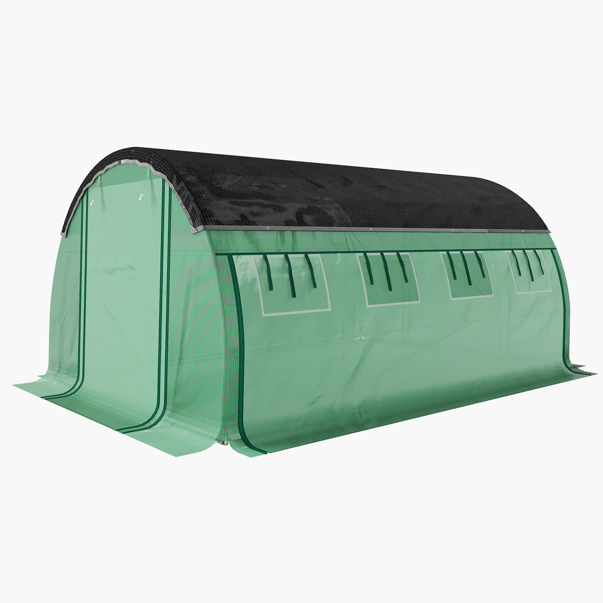 Walk-in Tunnel Greenhouse with Sunshade Net - 10' x 13' Green-DECOROLALA