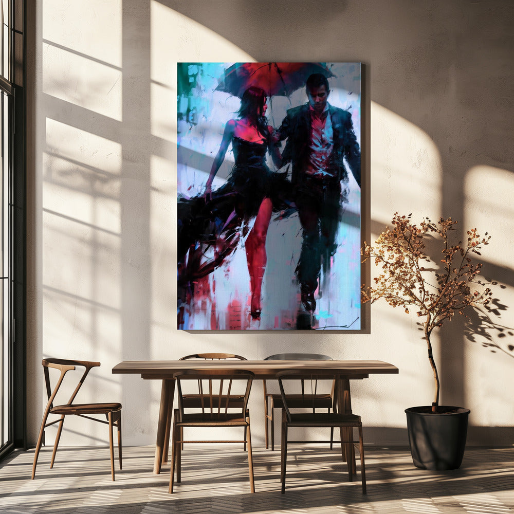 Walking In the Rain by Andreas Magnusson-canvas-DECOROLALA