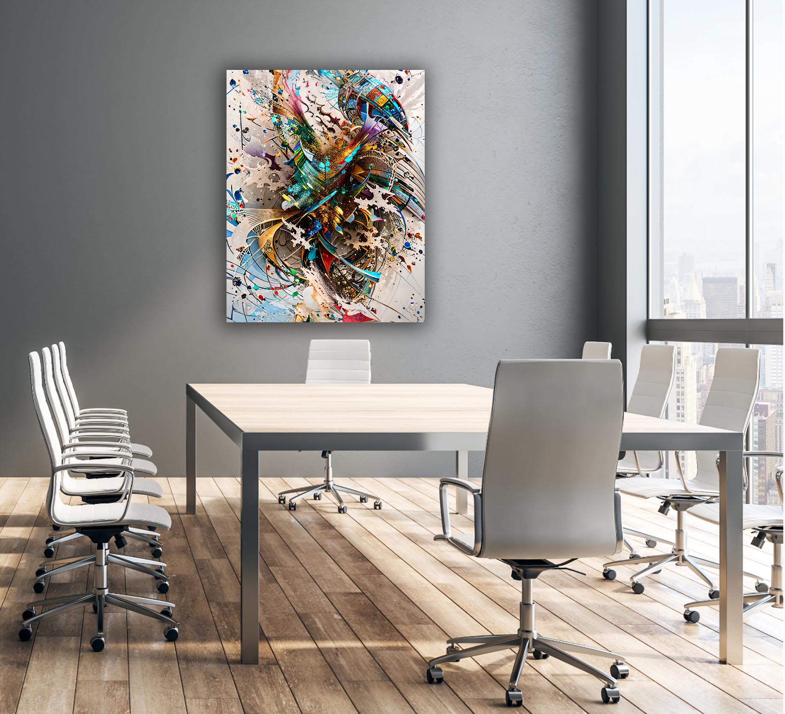 Wall Art Abstract Canvas Print 48x36-Wall Art-DECOROLALA
