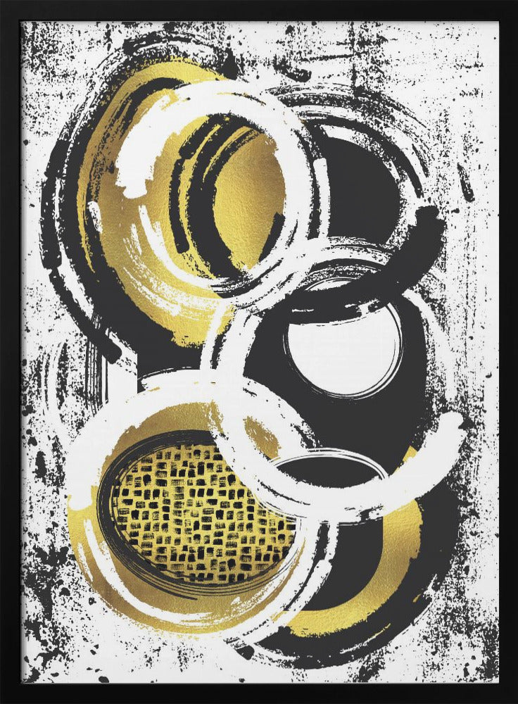 Wall Art Abstract Painting No. 2 Gold Melanie Viola-canvas-DECOROLALA