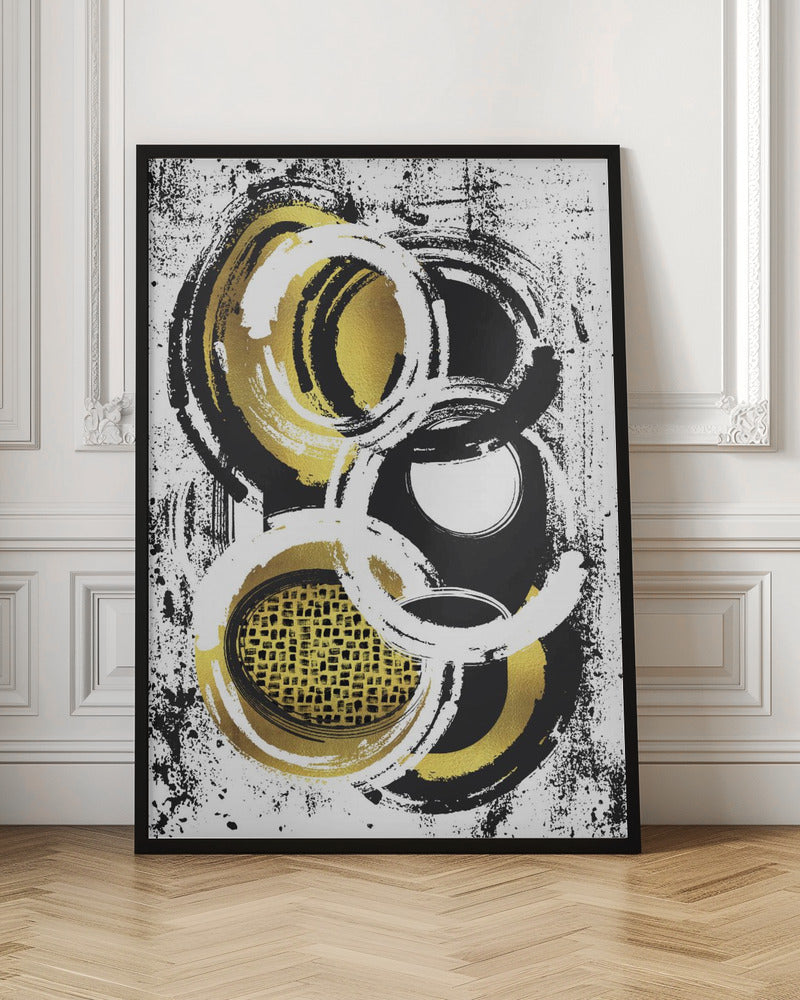 Wall Art Abstract Painting No. 2 Gold Melanie Viola-canvas-DECOROLALA