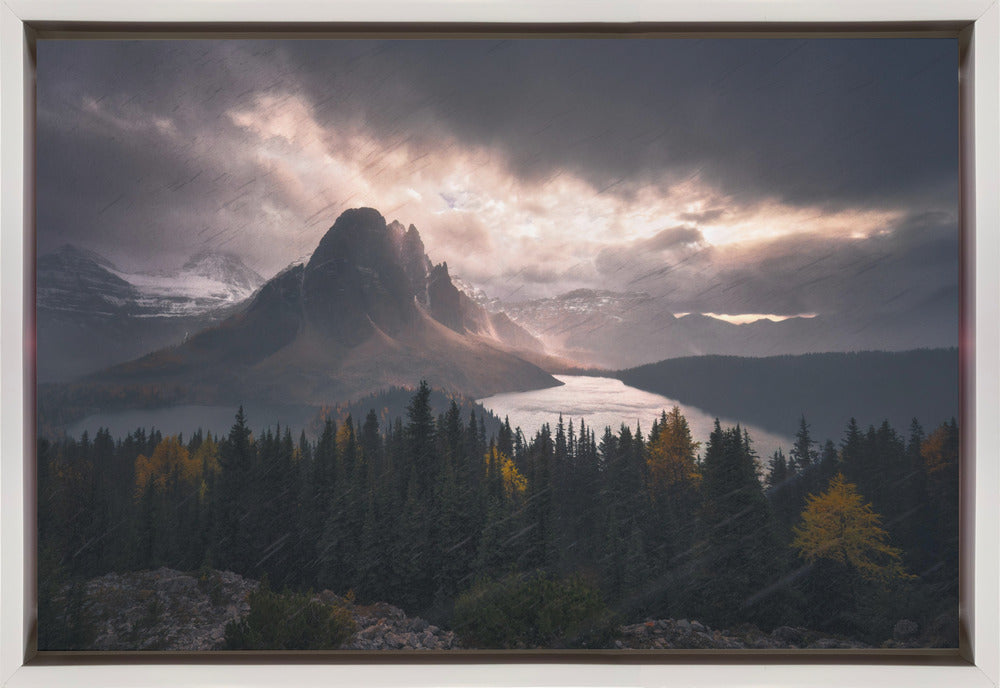 Wall Art Assiniboine in Snow by Aidong Ning-Canvas Print-DECOROLALA