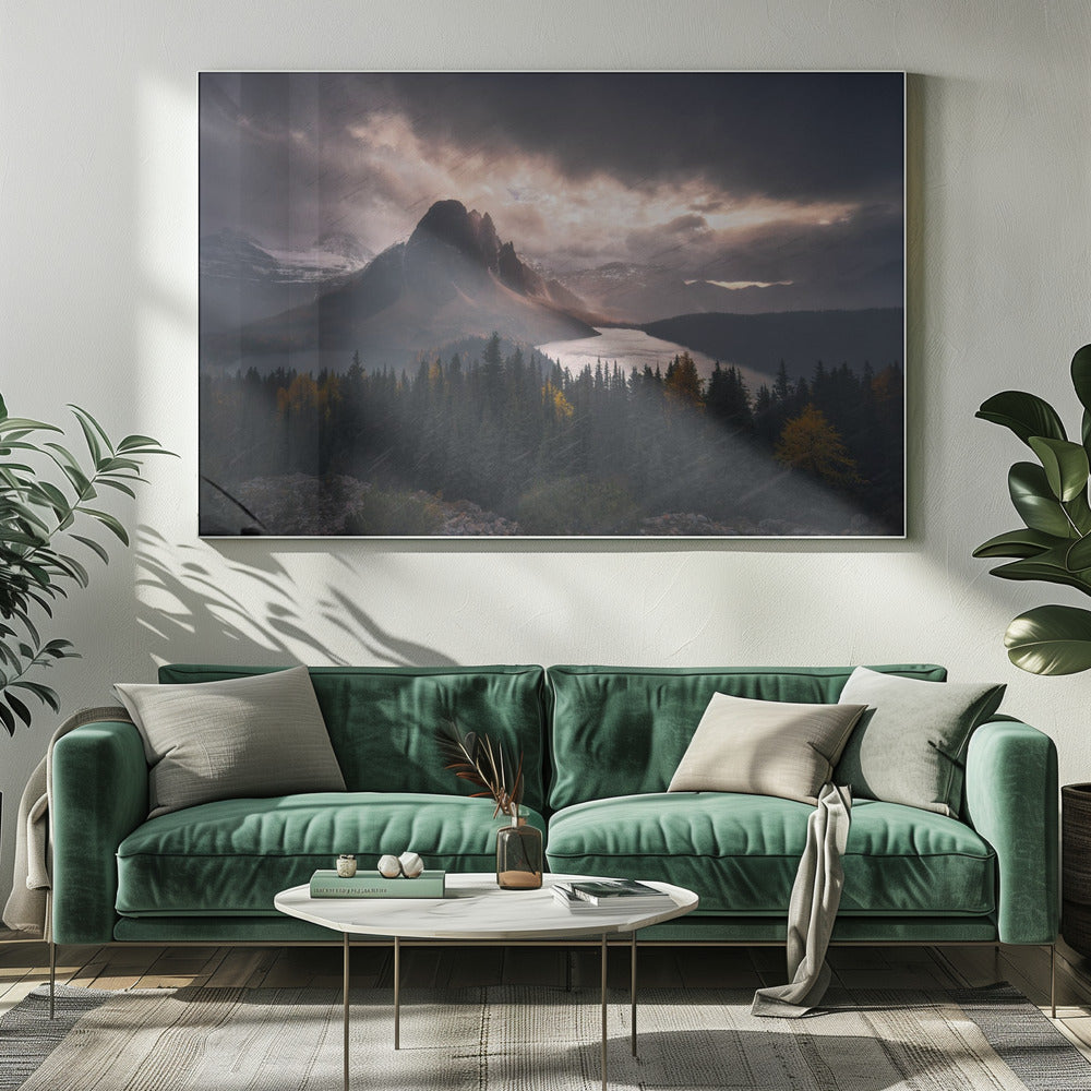 Wall Art Assiniboine in Snow by Aidong Ning-Canvas Print-DECOROLALA