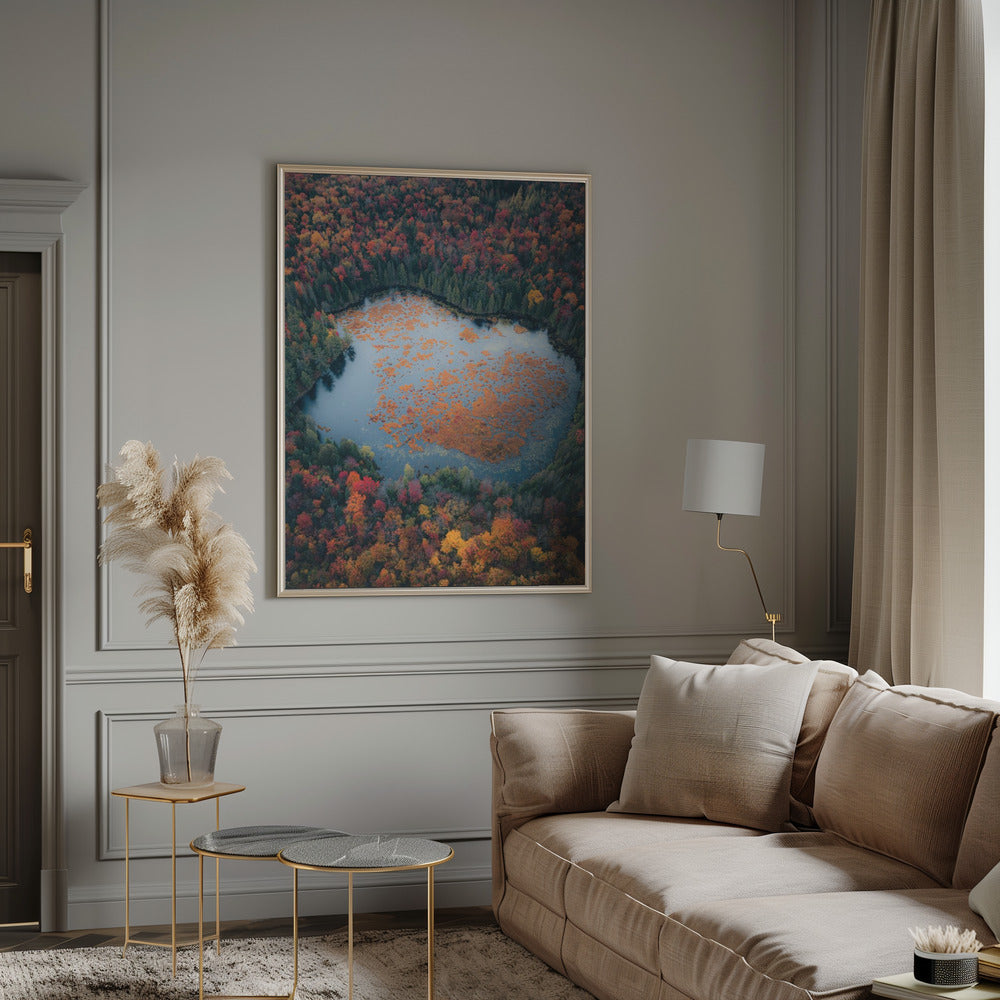 Wall Art Autumn at the Lake by Rakesh Baro-Canvas Print-DECOROLALA
