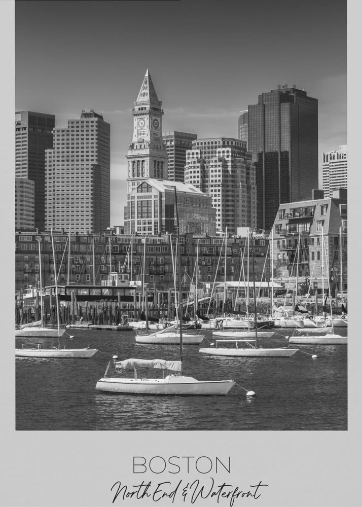 Wall Art BOSTON Skyline North End &amp; Waterfront-Canvas Print-DECOROLALA