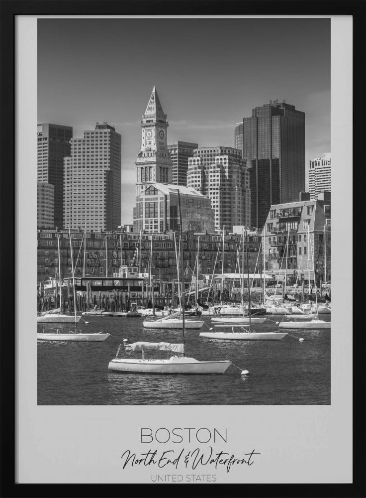 Wall Art BOSTON Skyline North End &amp; Waterfront-Canvas Print-DECOROLALA