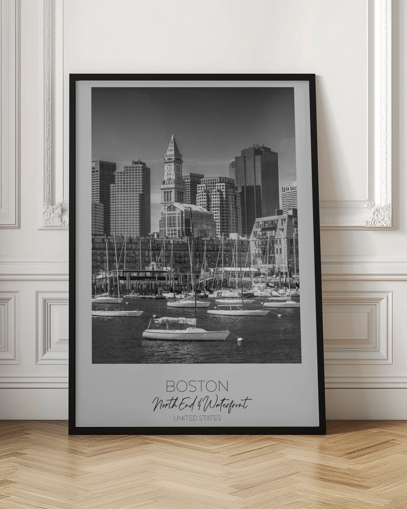 Wall Art BOSTON Skyline North End &amp; Waterfront-Canvas Print-DECOROLALA