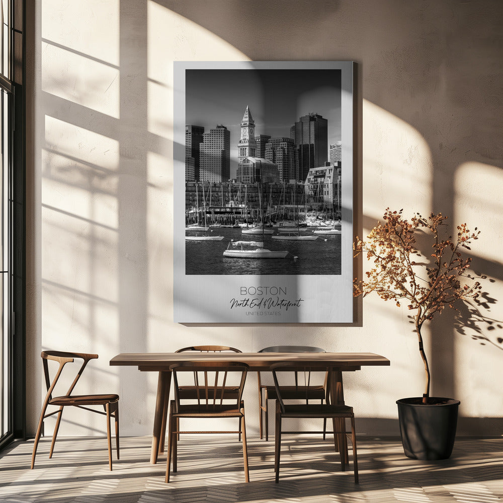 Wall Art BOSTON Skyline North End &amp; Waterfront-Canvas Print-DECOROLALA