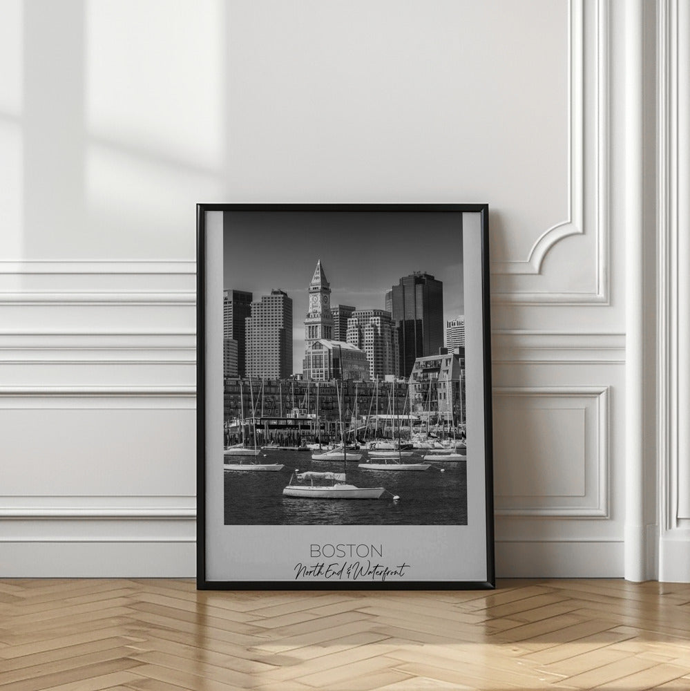 Wall Art BOSTON Skyline North End &amp; Waterfront-Canvas Print-DECOROLALA