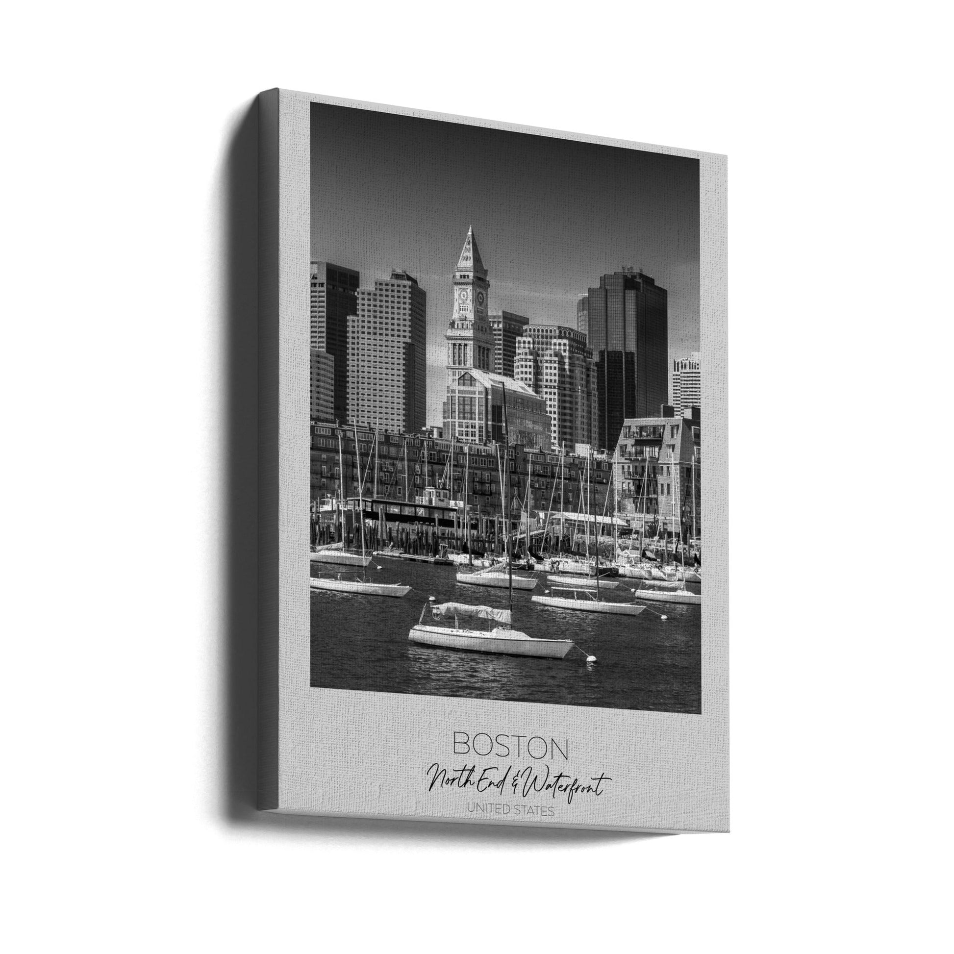 Wall Art BOSTON Skyline North End &amp; Waterfront-Canvas Print-DECOROLALA