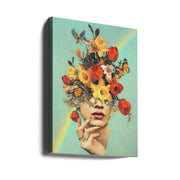 Wall Art Baby's in Bloom - Rainbow Flowers Birds-canvas-DECOROLALA