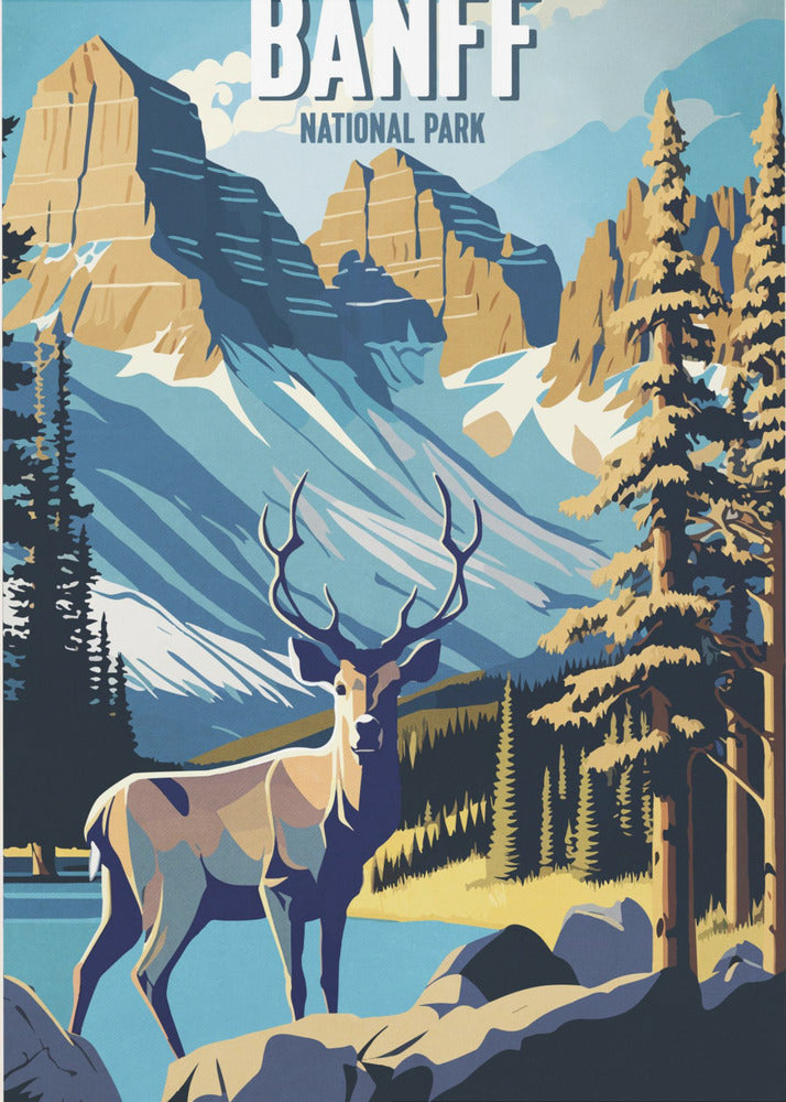 Wall Art Banff National Park by Thomas Chedeville-Canvas Print-DECOROLALA