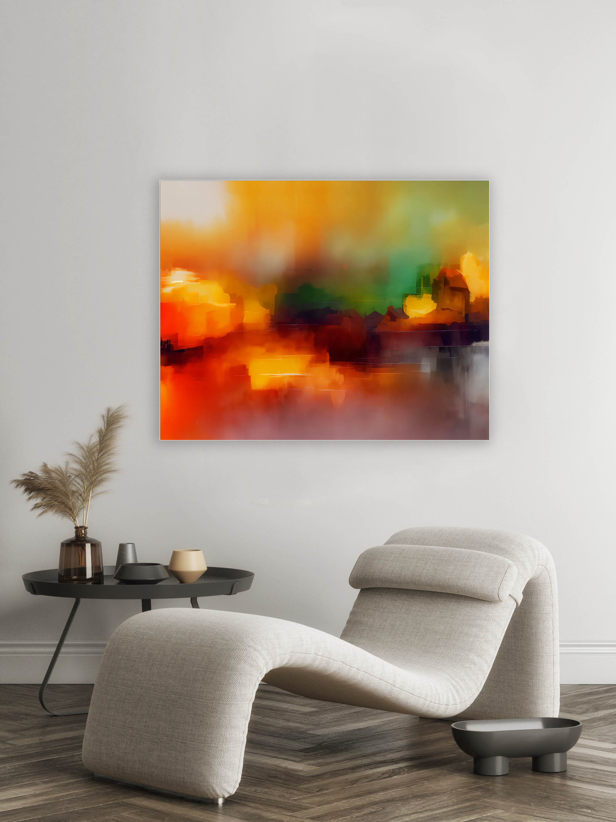 Wall Art-Blurred sunset-Canvas Printed-Artwork Decor-Wall Art-DECOROLALA