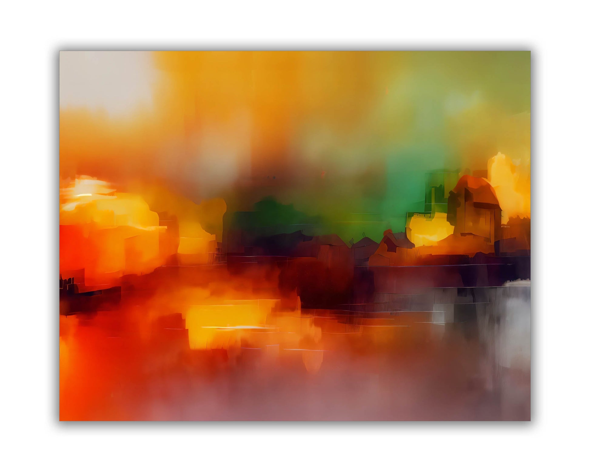 Wall Art-Blurred sunset-Canvas Printed-Artwork Decor-Wall Art-DECOROLALA
