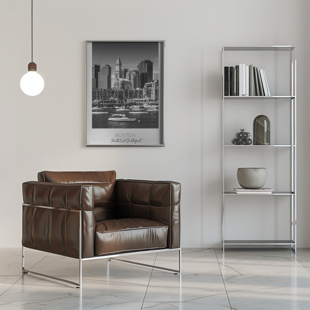 Wall Art Boston Skyline North End Waterfront-Canvas Print-DECOROLALA