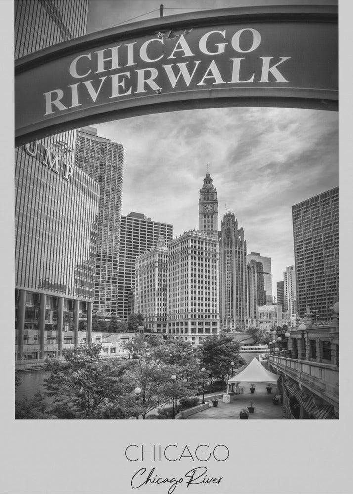 Wall Art CHICAGO Riverwalk by Melanie Viola-Canvas Print-DECOROLALA