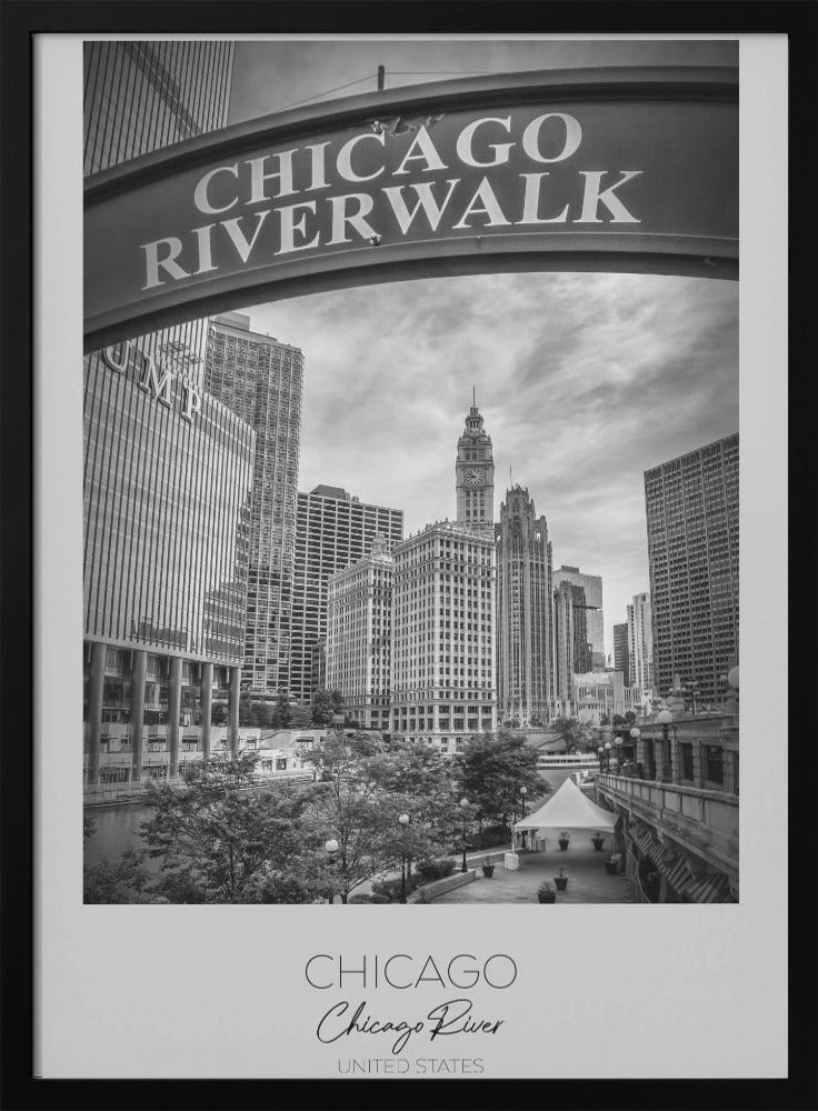 Wall Art CHICAGO Riverwalk by Melanie Viola-Canvas Print-DECOROLALA