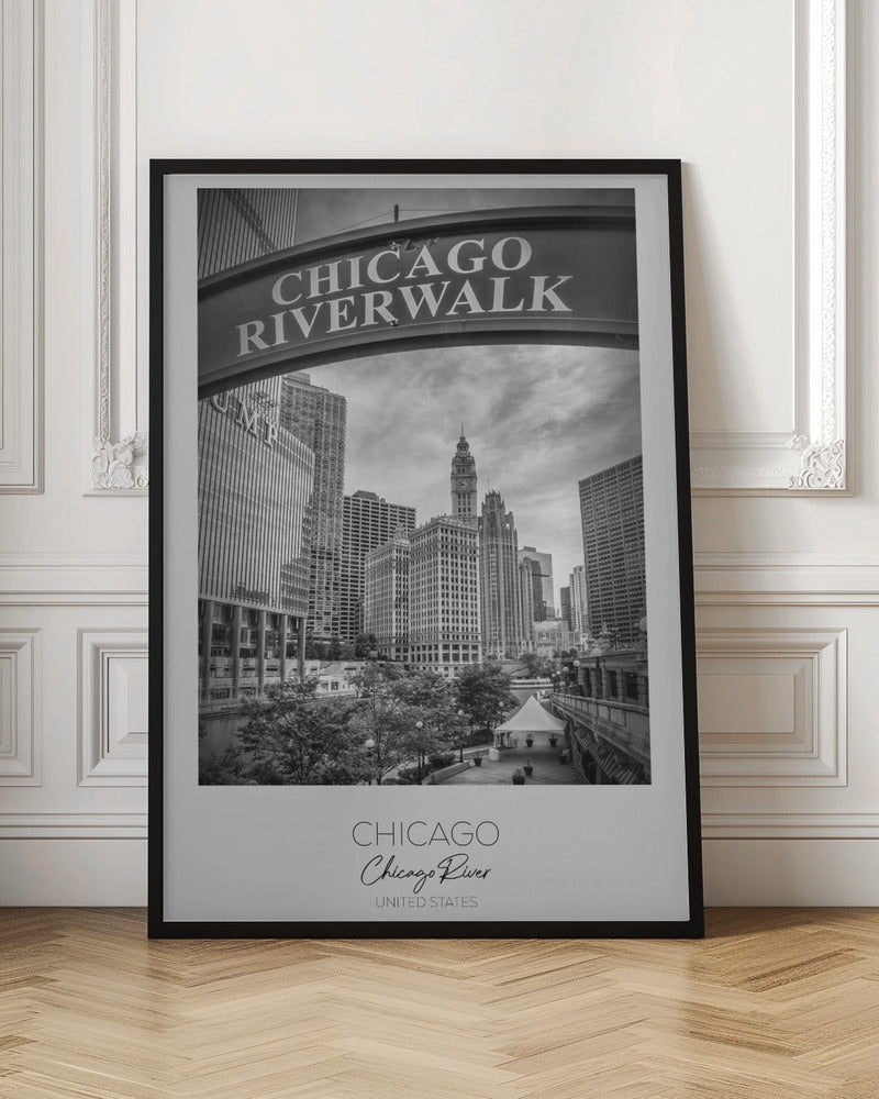 Wall Art CHICAGO Riverwalk by Melanie Viola-Canvas Print-DECOROLALA