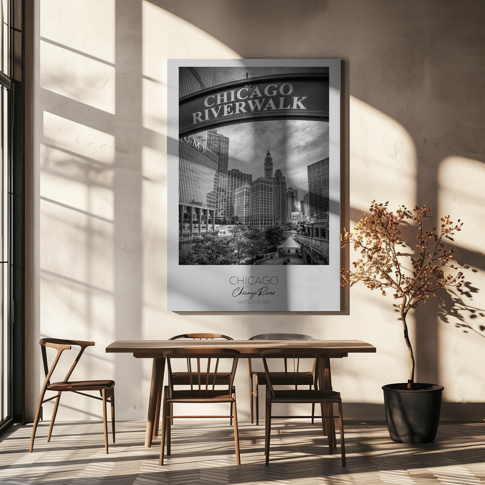 Wall Art CHICAGO Riverwalk by Melanie Viola-Canvas Print-DECOROLALA