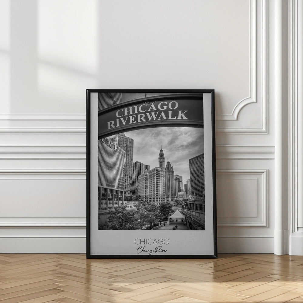 Wall Art CHICAGO Riverwalk by Melanie Viola-Canvas Print-DECOROLALA