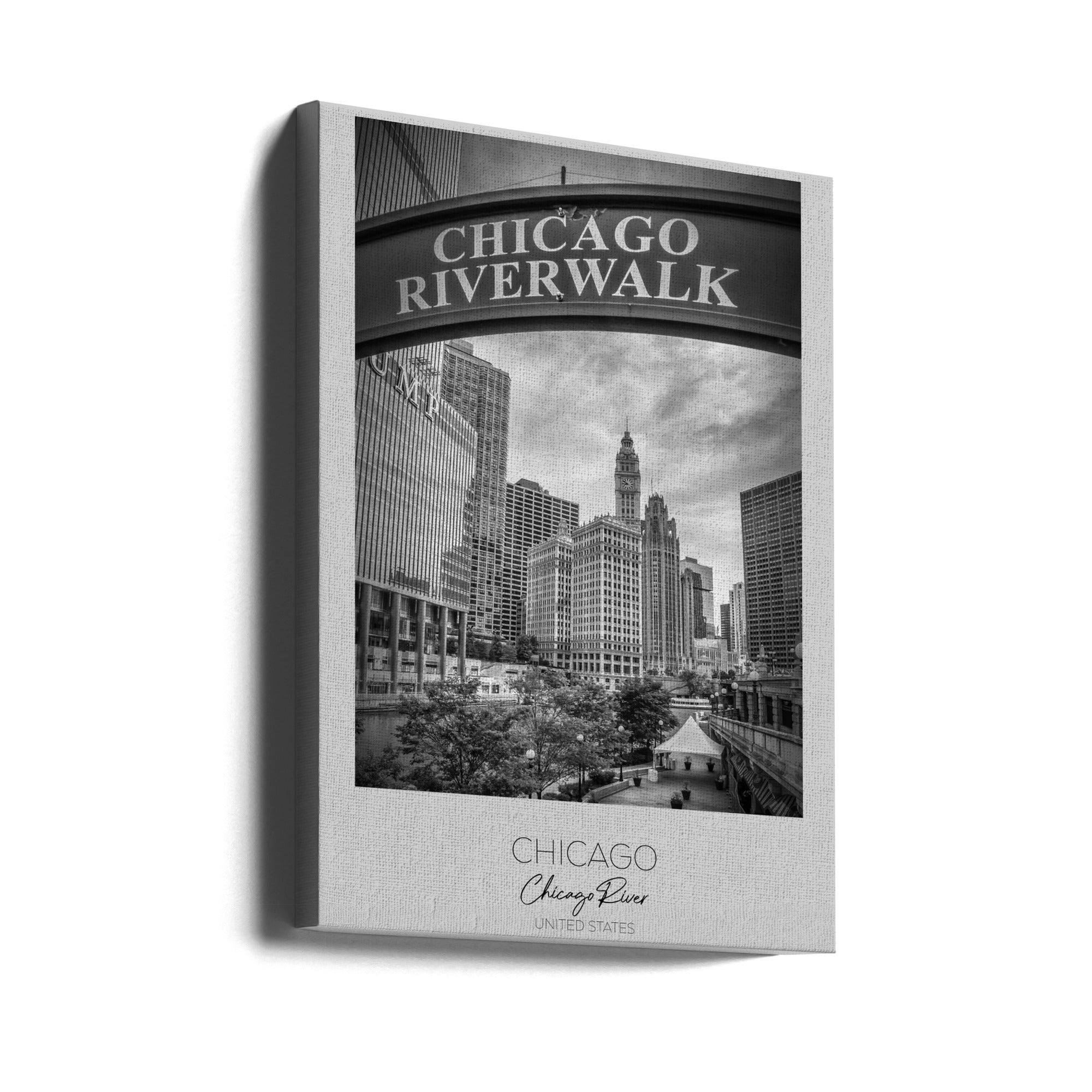 Wall Art CHICAGO Riverwalk by Melanie Viola-Canvas Print-DECOROLALA