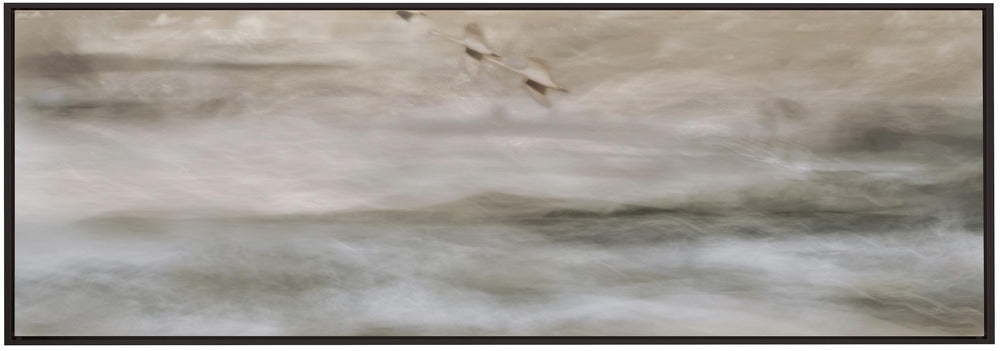 Wall Art Canvas Print Swans Over Sea-Canvas Print-DECOROLALA