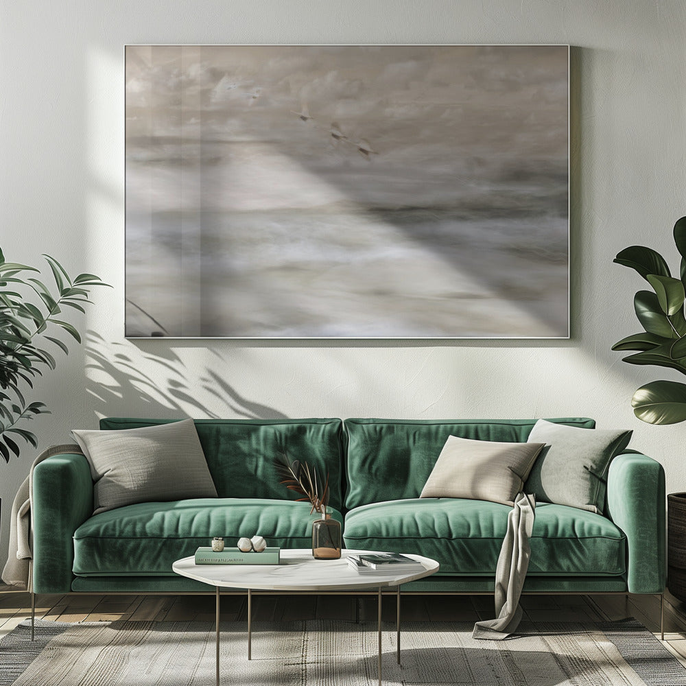 Wall Art Canvas Print Swans Over Sea-Canvas Print-DECOROLALA