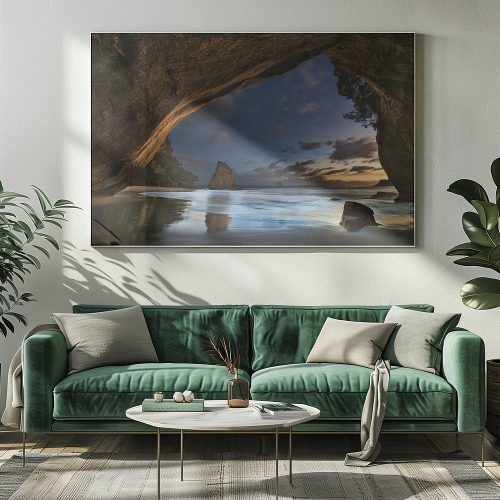 Wall Art Cathedral Cove Canvas Print-Canvas Print-DECOROLALA