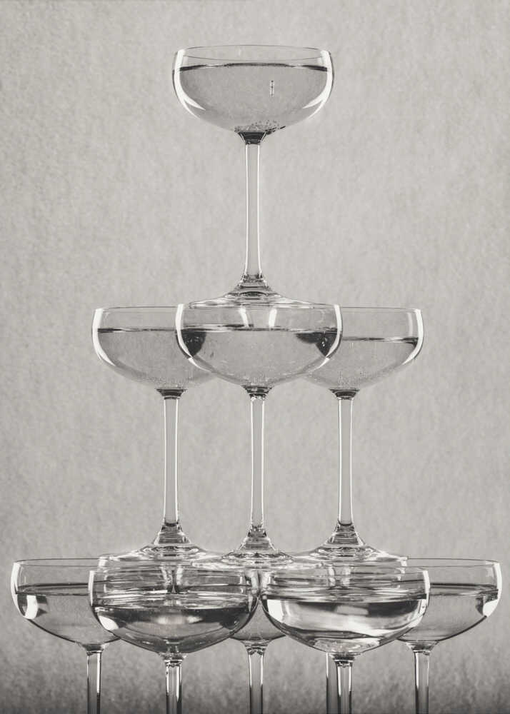 Wall Art Champagne Tower Canvas Print-canvas prints-DECOROLALA