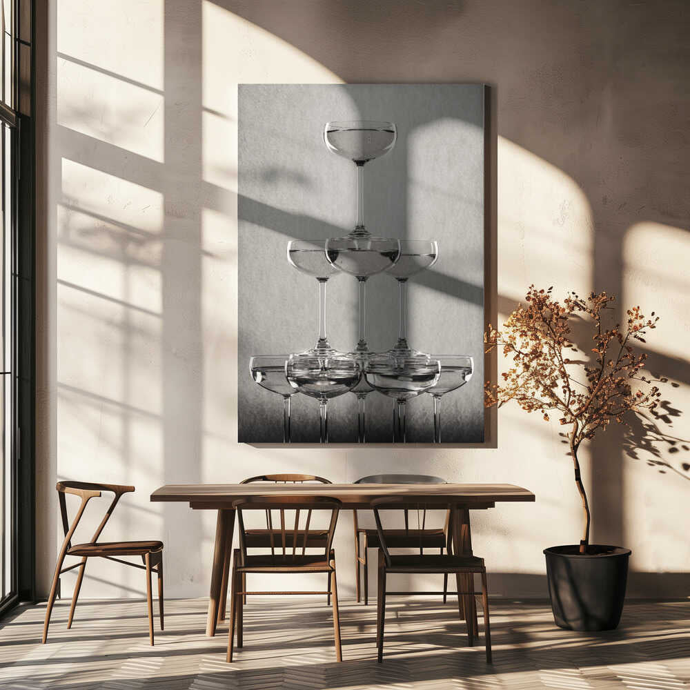 Wall Art Champagne Tower Canvas Print-canvas prints-DECOROLALA