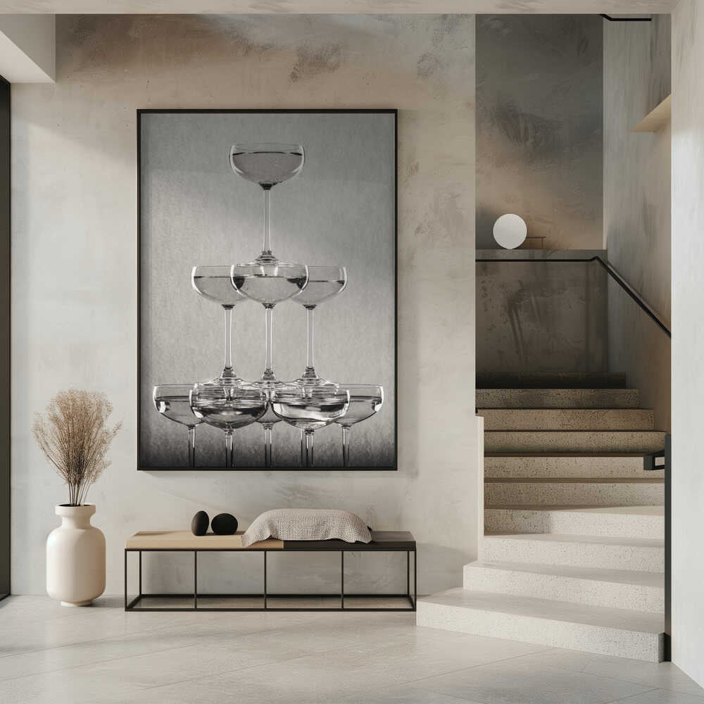 Wall Art Champagne Tower Canvas Print-canvas prints-DECOROLALA