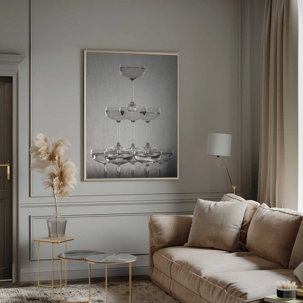 Wall Art Champagne Tower Canvas Print-canvas prints-DECOROLALA