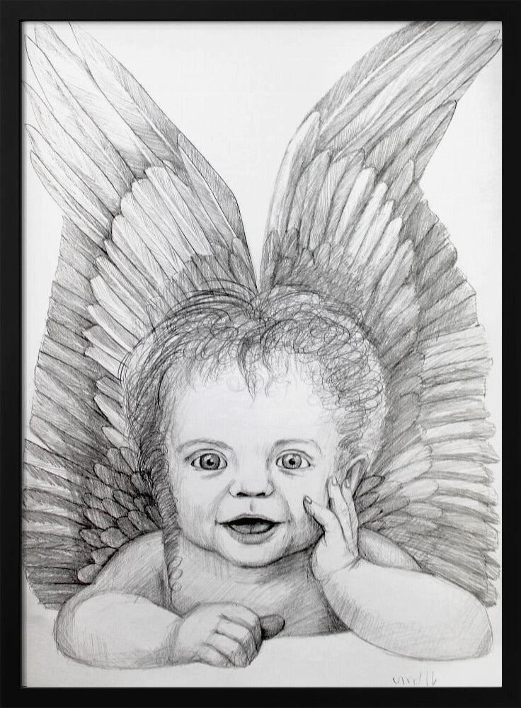 Wall Art Cherubic Baby Angel by Violeta Vollmer-Canvas Print-DECOROLALA