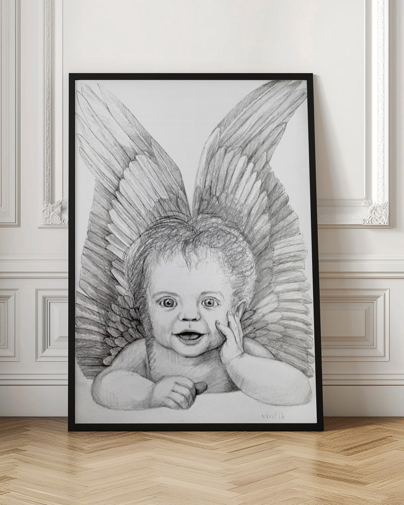 Wall Art Cherubic Baby Angel by Violeta Vollmer-Canvas Print-DECOROLALA