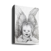 Wall Art Cherubic Baby Angel by Violeta Vollmer-Canvas Print-DECOROLALA
