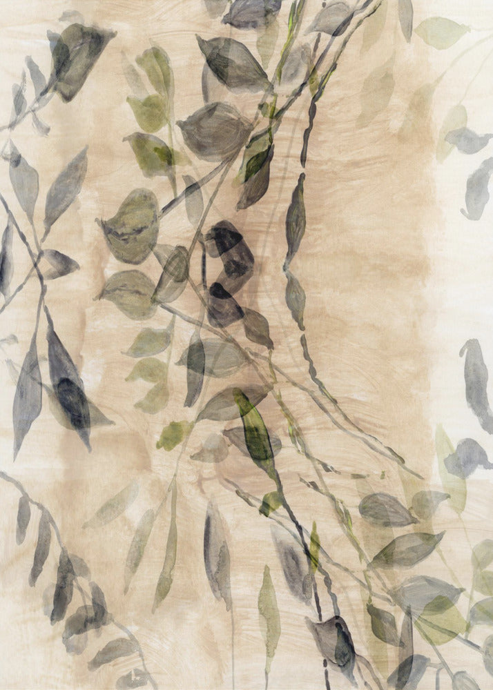 Wall Art Colour Washed Leaves No3 by Cartissi-Canvas Print-DECOROLALA