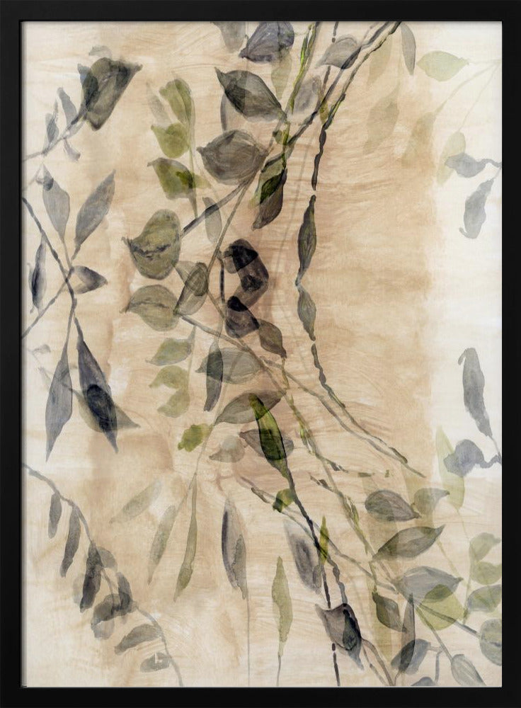 Wall Art Colour Washed Leaves No3 by Cartissi-Canvas Print-DECOROLALA