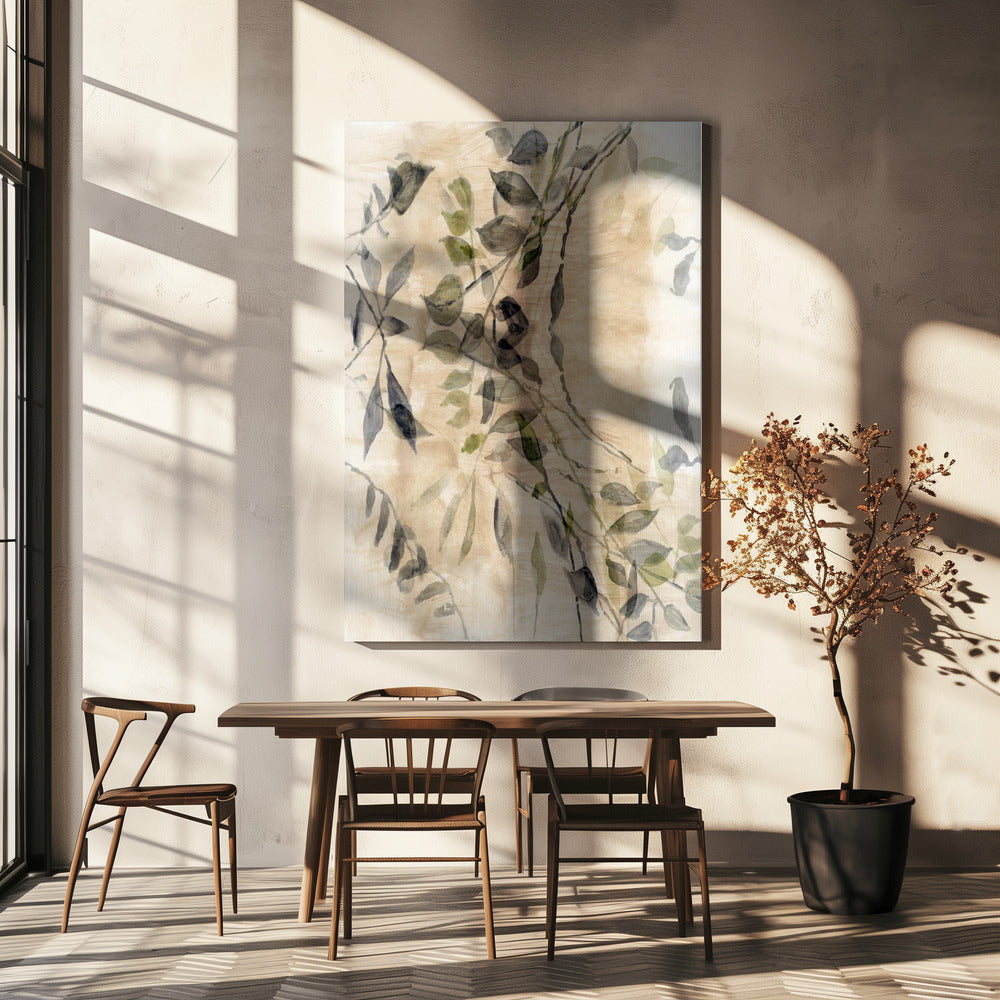Wall Art Colour Washed Leaves No3 by Cartissi-Canvas Print-DECOROLALA