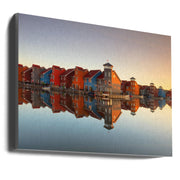 Wall Art Colourful village-canvas-DECOROLALA
