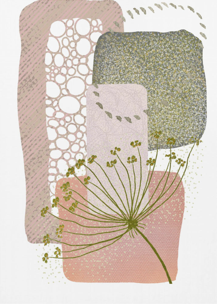 Wall Art Delicate Pink and Green-2 by Sally Ann Moss-canvas-DECOROLALA