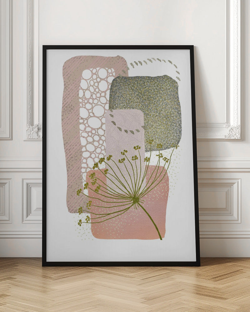 Wall Art Delicate Pink and Green-2 by Sally Ann Moss-canvas-DECOROLALA