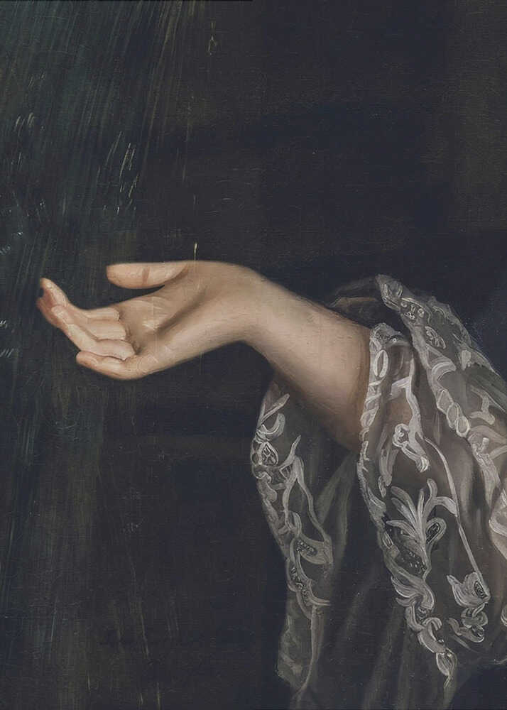 Wall Art Detail Of Woman Oil Painting Canvas-canvas prints-DECOROLALA