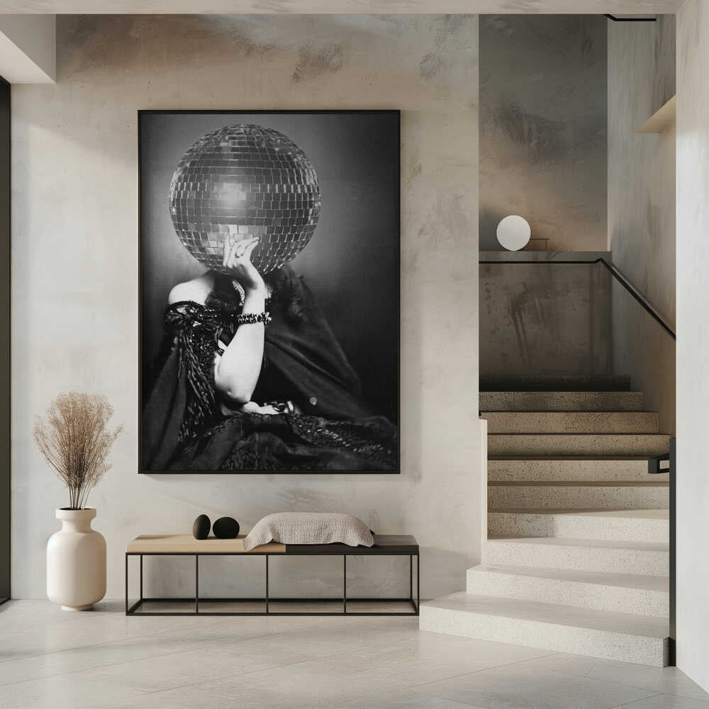 Wall Art Disco Vintage Woman Canvas-canvas prints-DECOROLALA
