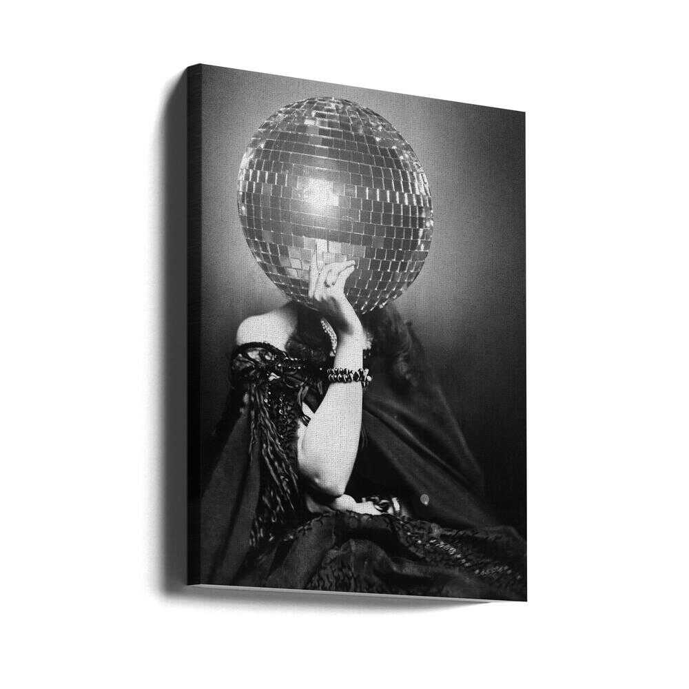 Wall Art Disco Vintage Woman Canvas-canvas prints-DECOROLALA