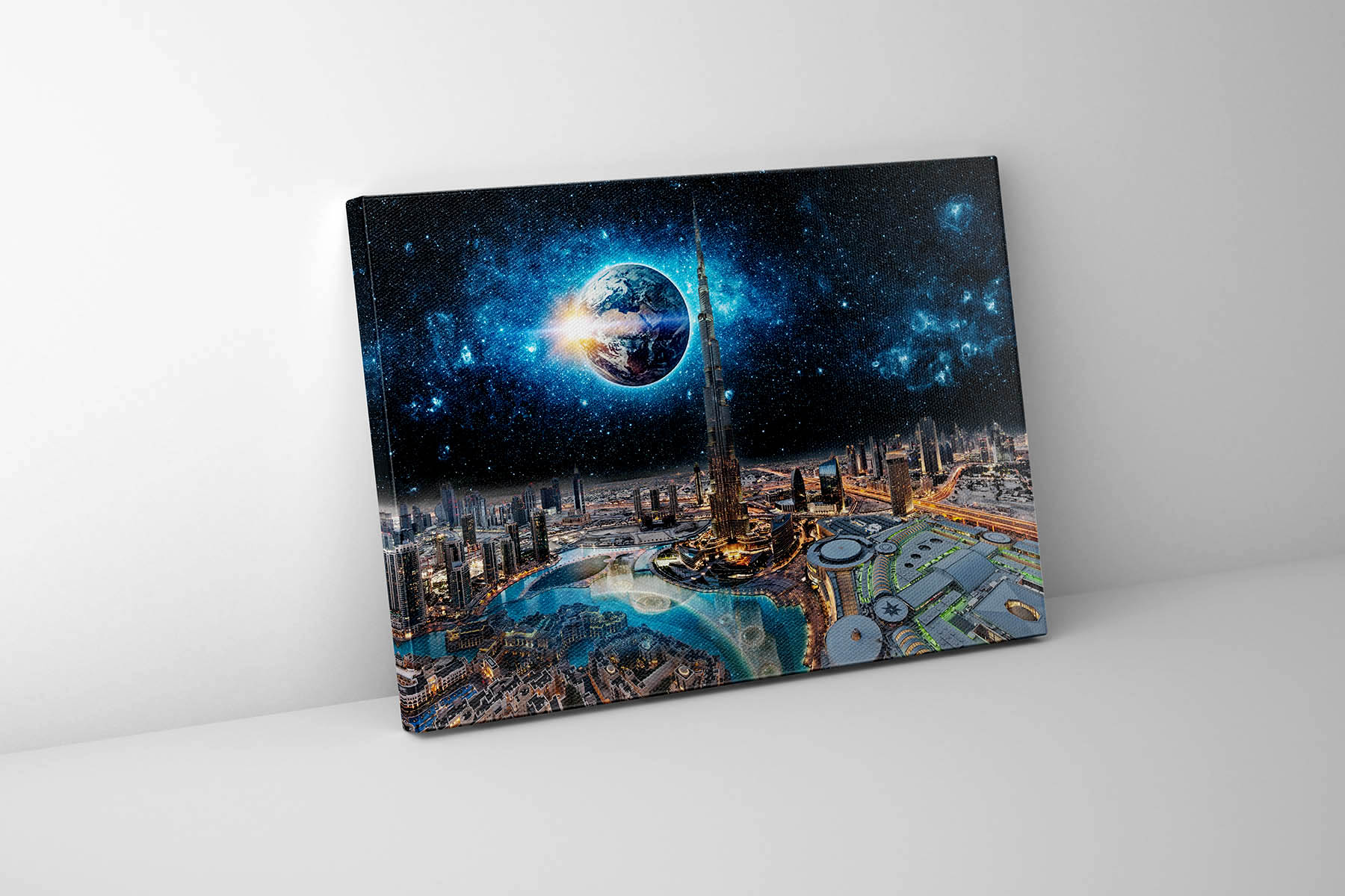 Wall Art Dubai Skyline Canvas Print-Wall Art-DECOROLALA